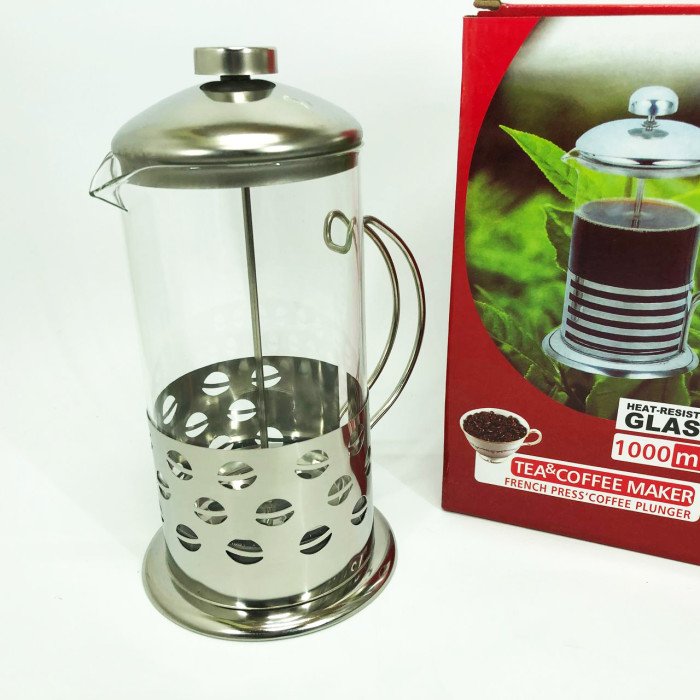 Заварник френч-прес Unique UN-1154 1 л, Гарний заварник, Заварочник для кухні, Френчпрес