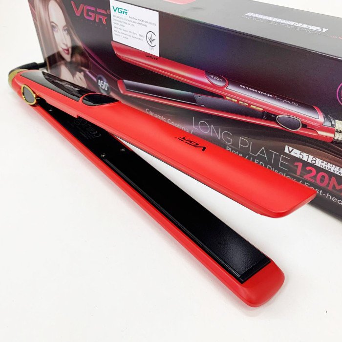 Плойка для волосся VGR V-518 RED випрямляч з керамічними пластинами