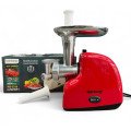 М'ясорубка електрична Rainberg RB-2319 із системою реверсу насадка куббе 3000Вт Red