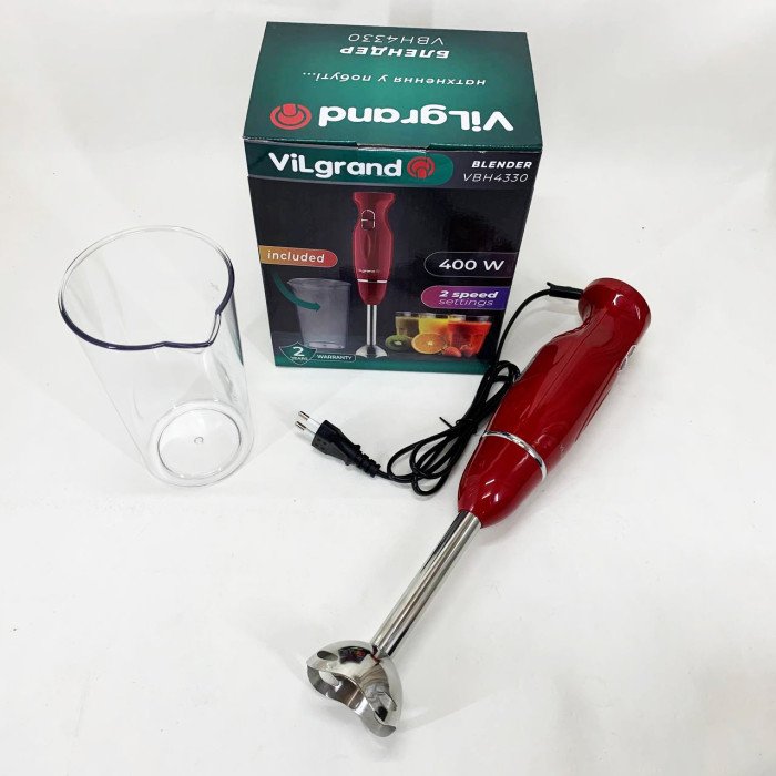 Блендер ViLgrand VBH4330. Колір: червоний