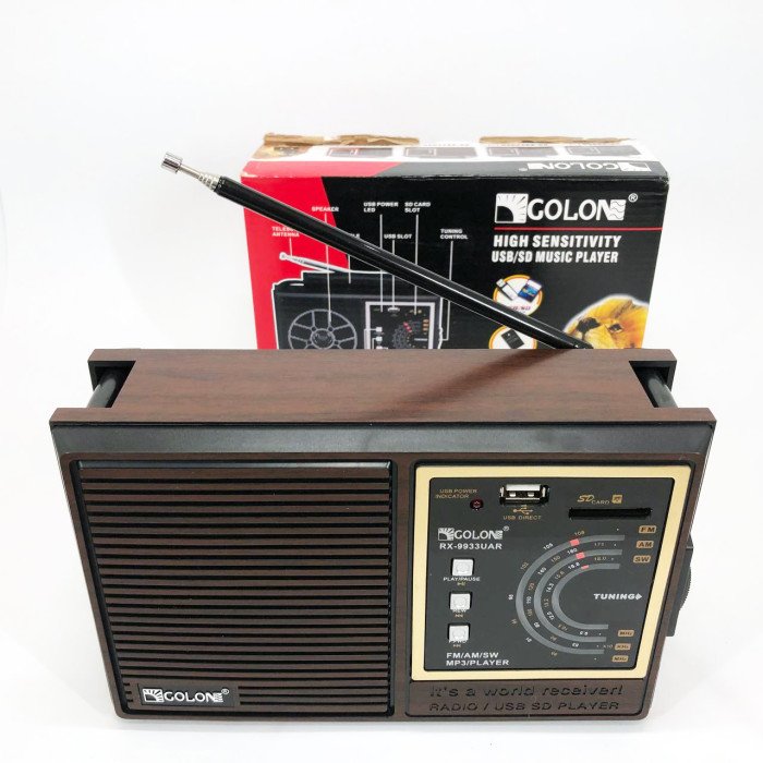 Радіоприймач акумуляторний автономний GOLON RX-9933UAR, Радіо приймачі від мережі