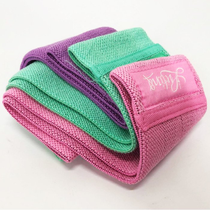 Гумки для фітнесу та спорту WOW LT-003 Набір тканинна стрічка еспандер 3 шт, Джгут еспандер для заняття