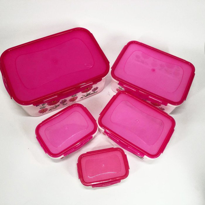 Набір контейнерів UNIQUE UN-1514 5шт. Колір: рожевий