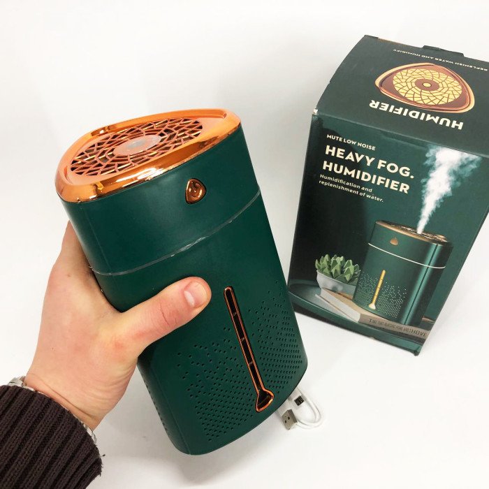 Ультразвуковий зволожувач повітря для дітей з підсвічуванням Heavy Fog Humidifier, Зволожувач міні. Зелений