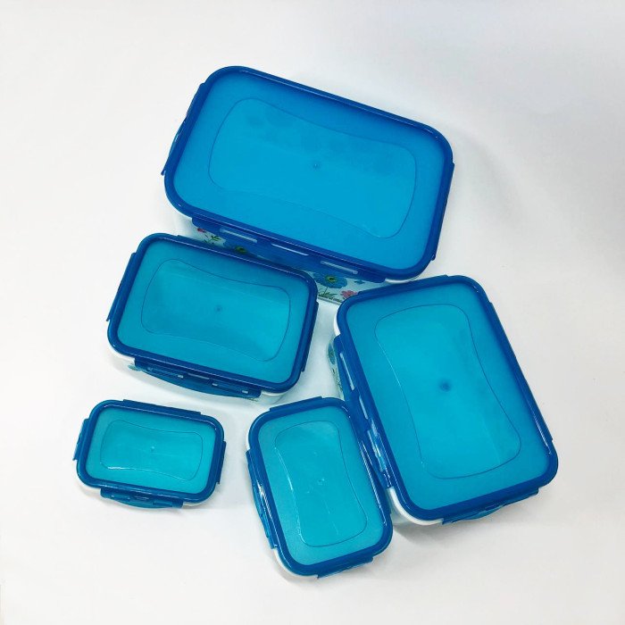 Набір контейнерів UNIQUE UN-1514 5шт. Колір: блакитний