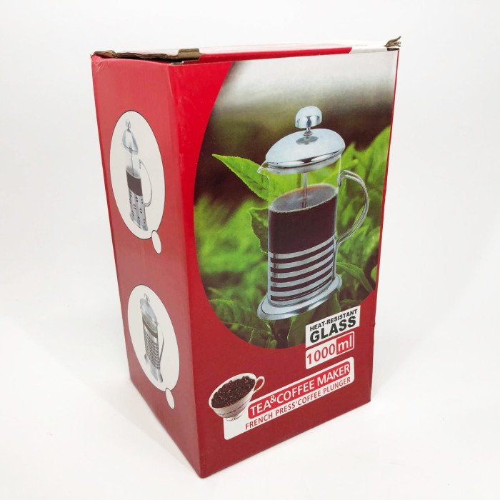 Заварник френч-прес Unique UN-1154 1 л, Гарний заварник, Заварочник для кухні, Френчпрес