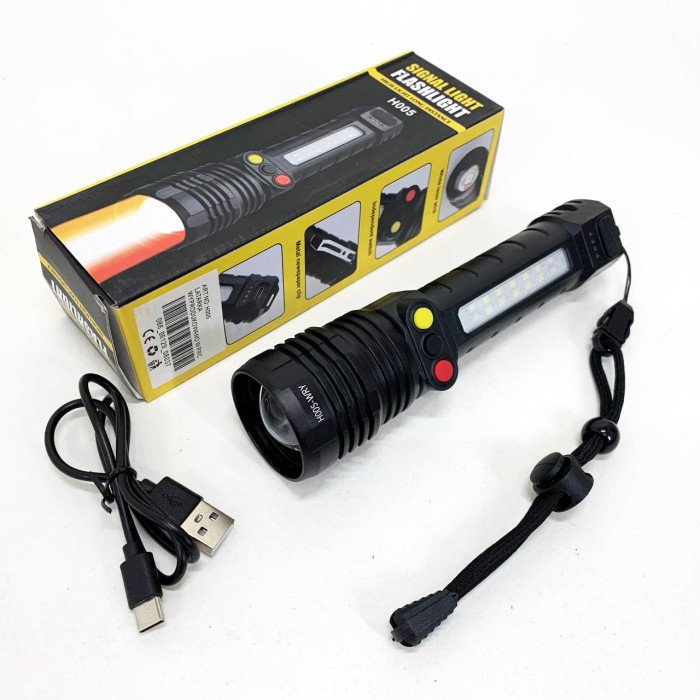 Ліхтар ручний PLD-H005-3PM10-TG +14SMD, білий, жовтий, червоний