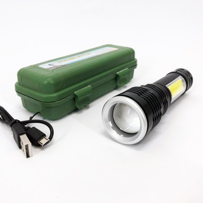 Ліхтарик кишеньковий світлодіодний Police BL-T630S-XPE+COB, Суперпотужний пошуковий ручний ліхтар