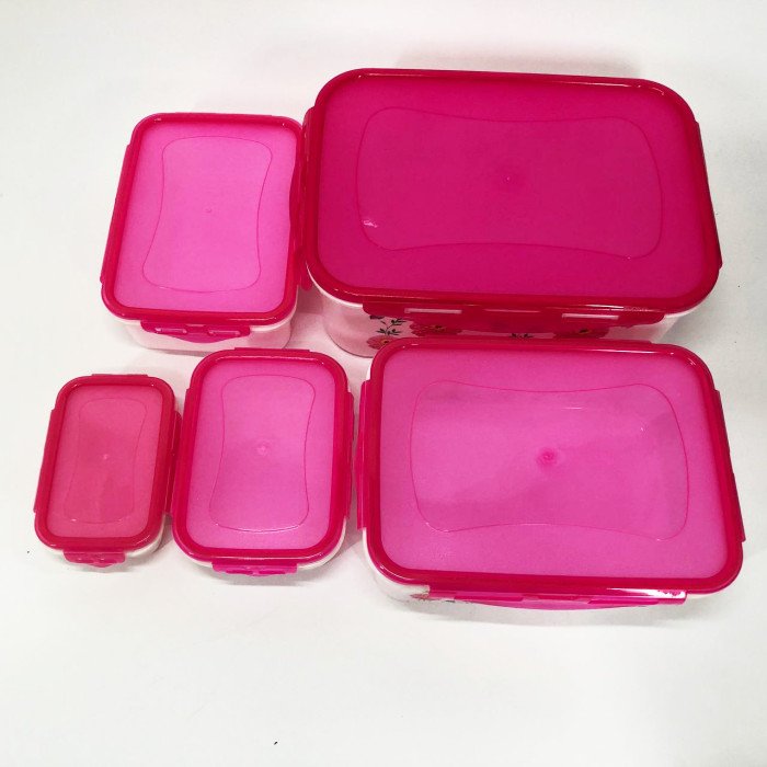 Набір контейнерів UNIQUE UN-1514 5шт. Колір: рожевий