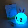 Силіконовий Нічний світильник ЗАЙЧИК дитячий LED лампа 7 кольорів з АКУМУЛЯТОРОМ