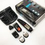 Машинка для стрижки 5в1 Geemy GM-853 стайлер, бритва, триммер на акумуляторі нержавіюча сталь 6 насадок