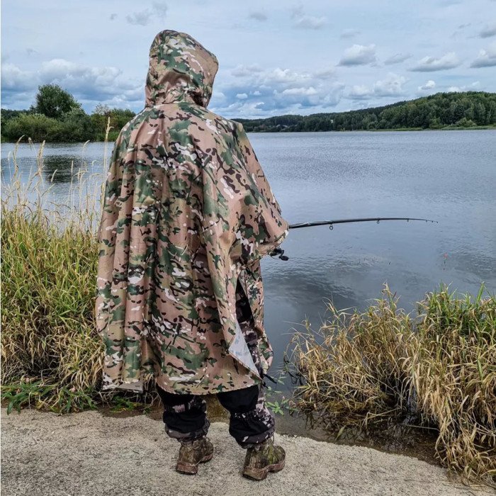 Тактичний дощовик пончо, Дощовик пончо чоловічий, Дощовик пончо, Пончо водонепроникне