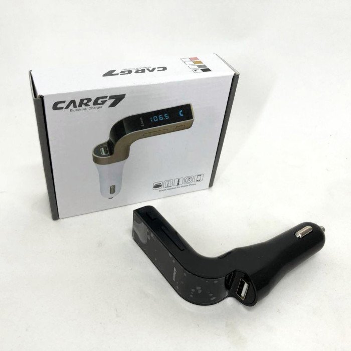 Модулятор FM MOD G7 Bluetooth, блютуз фм передавач для автомагнітоли, блютуз трансмітер. Колір: чорний