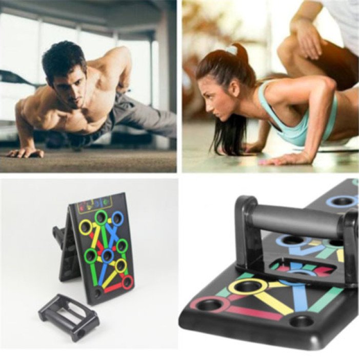 Подарунковий набір: еспандер гума для зарядок (exercise pipe) + тренажер для віджимань Foldable Push Up