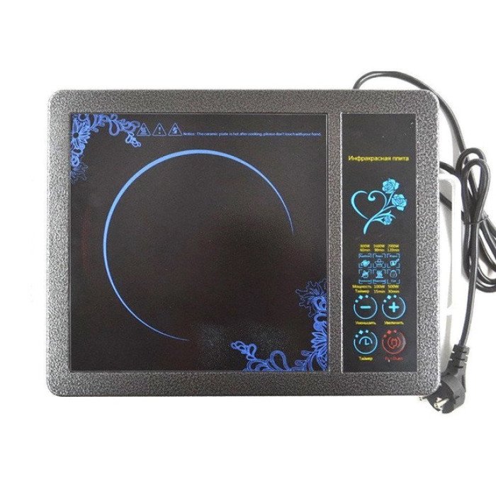 Плита інфрачервона Domotec MS-5842 на 1 конфорку, потужна настільна електроплита, індукційна плита міні
