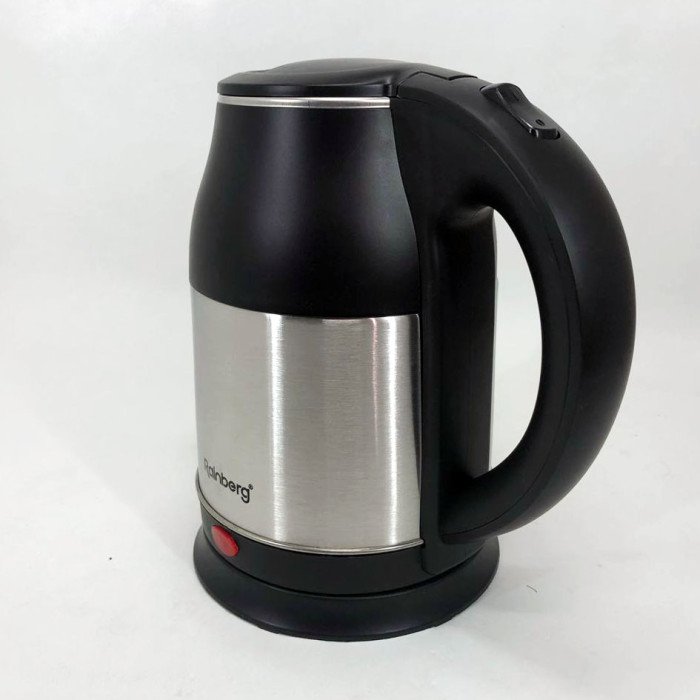 Електрочайник Rainberg RB-808 2 л нержавіюча сталь, гарний електричний чайник. Колір: чорний