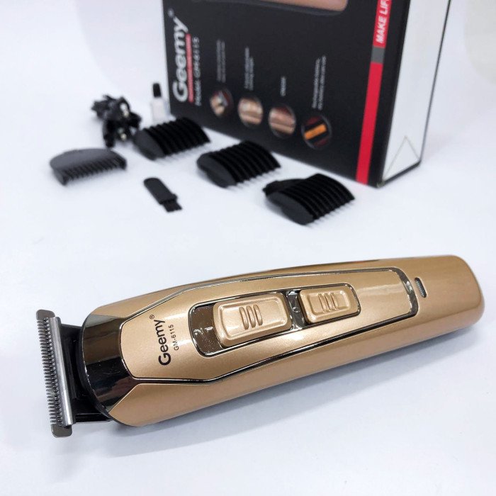 Машинка для стрижки GEMEI GM-6115, машинка для стрижки волосся домашня. Колір: бежевий