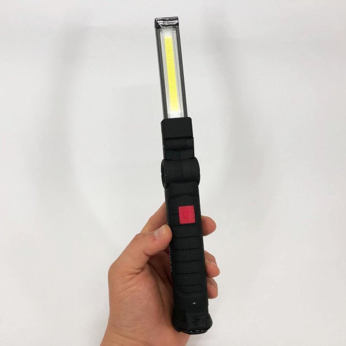 Світлодіодний ліхтар кемпінг W52 SMD + COB, червоний + білий, магніт, гачок, кемпінговий складний ліхтар