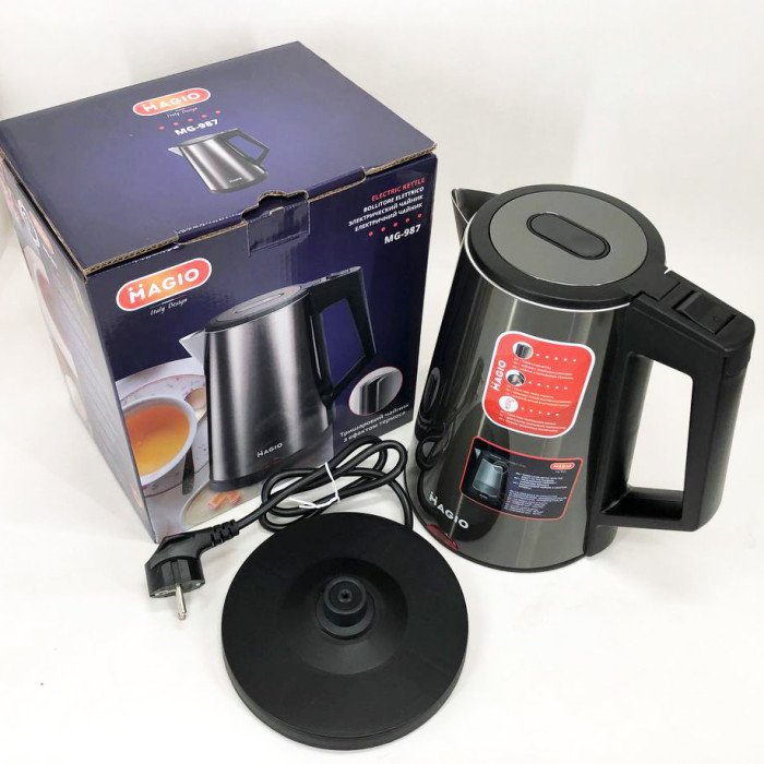 Електрочайник MAGIO MG-987, електронний чайник, чайник дисковий, стильний електричний чайник