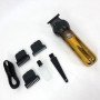 Тример для бороди та вусів VGR V-989. Машинка для стрижки, окантування кераміка+сталь. Колір: золотий