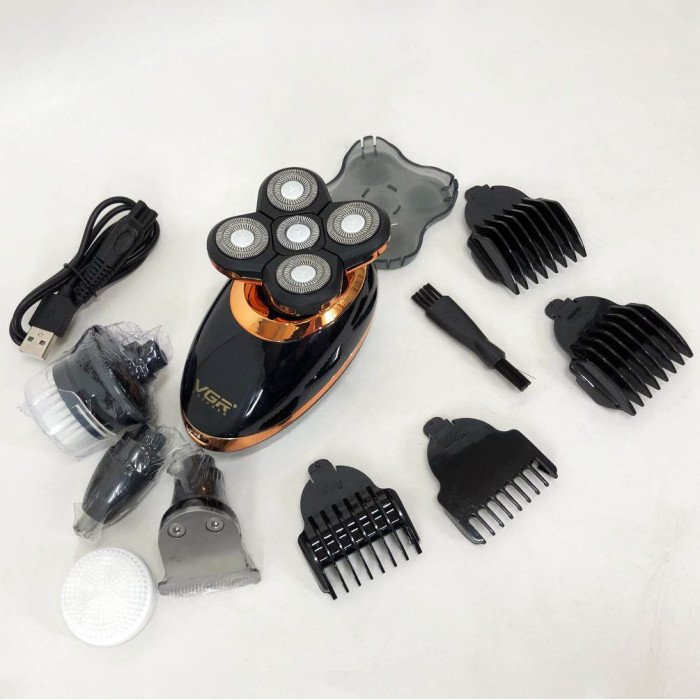 Електробритва VGR V-316, тример для вусів та бороди, акумуляторна чоловіча бритва, тример бездротовий