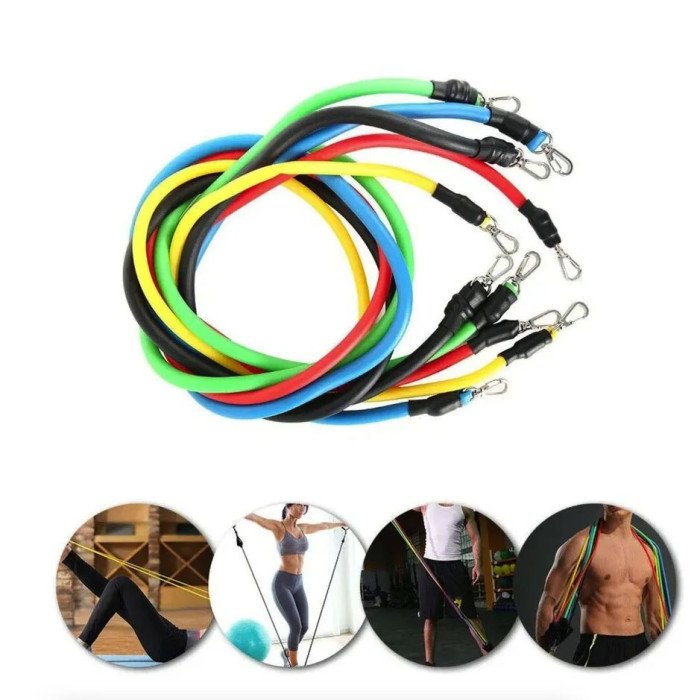 Фітнес еспандер гумовий, Еспандер гумовий вправи, Спортивна гумка для тренувань
