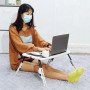 Складаний столик для ноутбука LD-09 E-Table, столик з охолодженням 2 USB кулера, Стіл підставка з вентиляцією