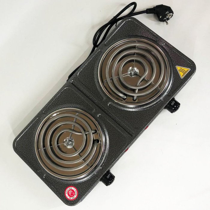 Електроплита настільна Domotec MS-5802, плита двокомфоркова електроплита побутова електрична