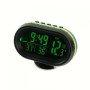 Автомобільний годинник VST-7009V підсвічування + 2 термометри + вольтметр, живлення від акумулятора авто 12В-24В