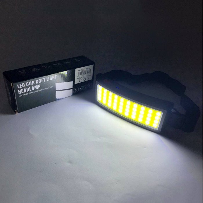 Налобний ліхтарик яскравий для СТО Bailong BL-F007-COB, 3 режими, водостійкий, зарядка від USB