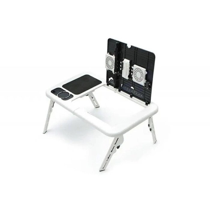 Складаний столик для ноутбука LD-09 E-Table, столик з охолодженням 2 USB кулера, Стіл підставка з вентиляцією
