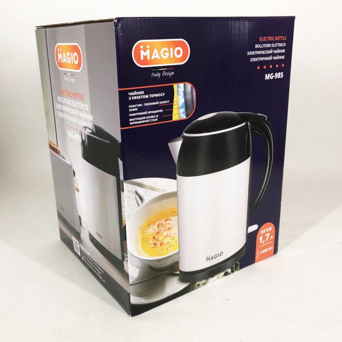 Електрочайник-термос MAGIO MG-985, 1.7л, стильний електричний чайник, електронний чайник