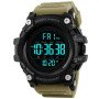Годинник наручний чоловічий SKMEI 1384KH KHAKI, годинник наручний електронний тактичний. Колір: хакі
