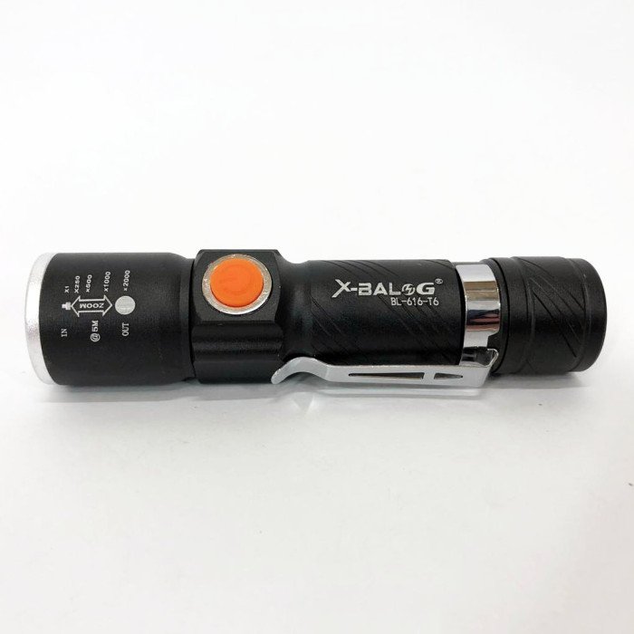 Ліхтар ручний акумуляторний тактичний X-Balog BL-616-T6 із зарядкою від павербанків із USB