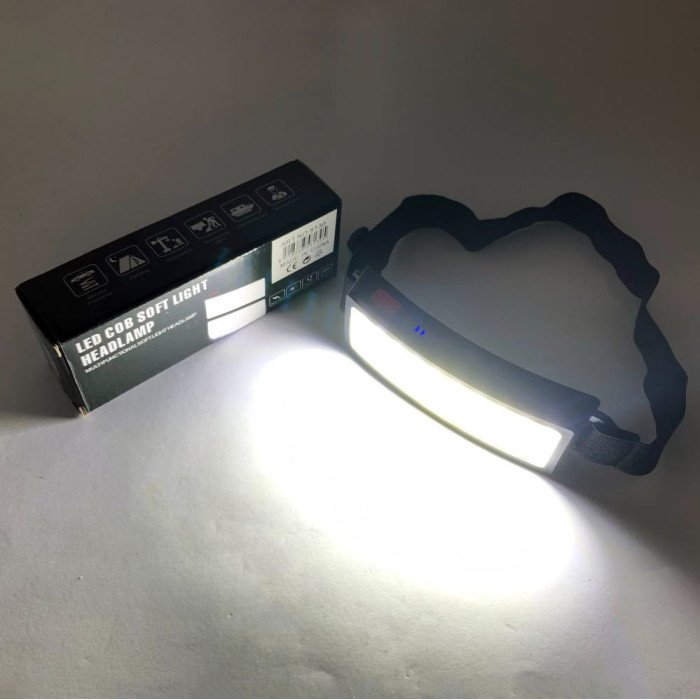 Налобний ліхтарик яскравий для СТО Bailong BL-F007-COB, 3 режими, водостійкий, зарядка від USB