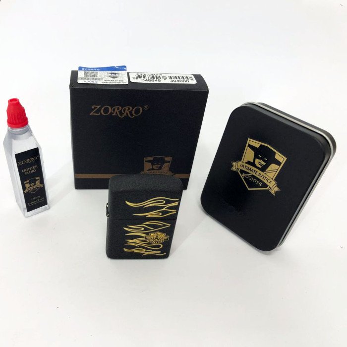 Запальничка бензинова Zorro HL-304, подарункова запальничка сувенірна, стильна запальничка в подарунок