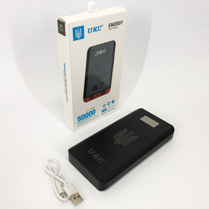 Акумулятор портативний павербанк POWER BANK UKC ART-4148/4204. 50000mah, 4USB, зовнішній акумулятор