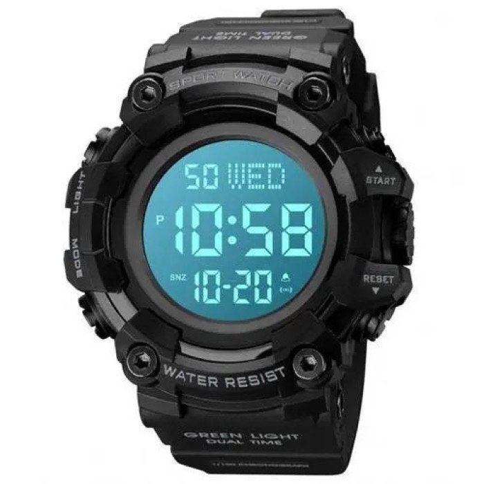 Годинник наручний чоловічий SKMEI 1968BKBK BLACK-BLACK, водостійкий тактичний годинник. Колір: чорний