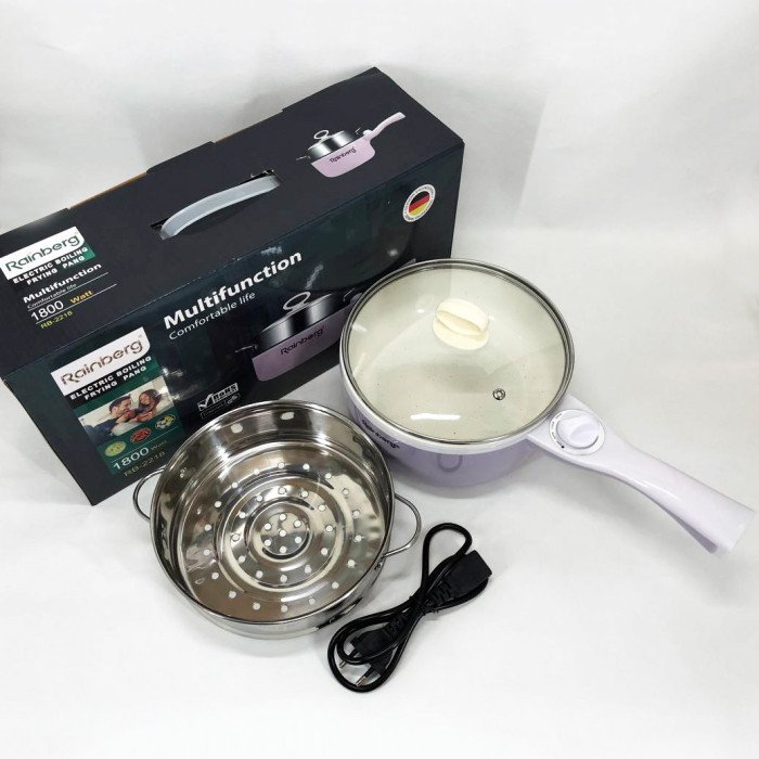 Пароварка-скороварка Rainberg RB-2218 електрична нержавіюча. Колір: фіолетовий