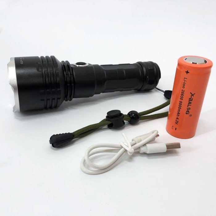 Ліхтар поліцейський X-Balog BL-531-P90 1х26650 8800mah USB/microUSB/ 3хААА R3 функція Power Bank