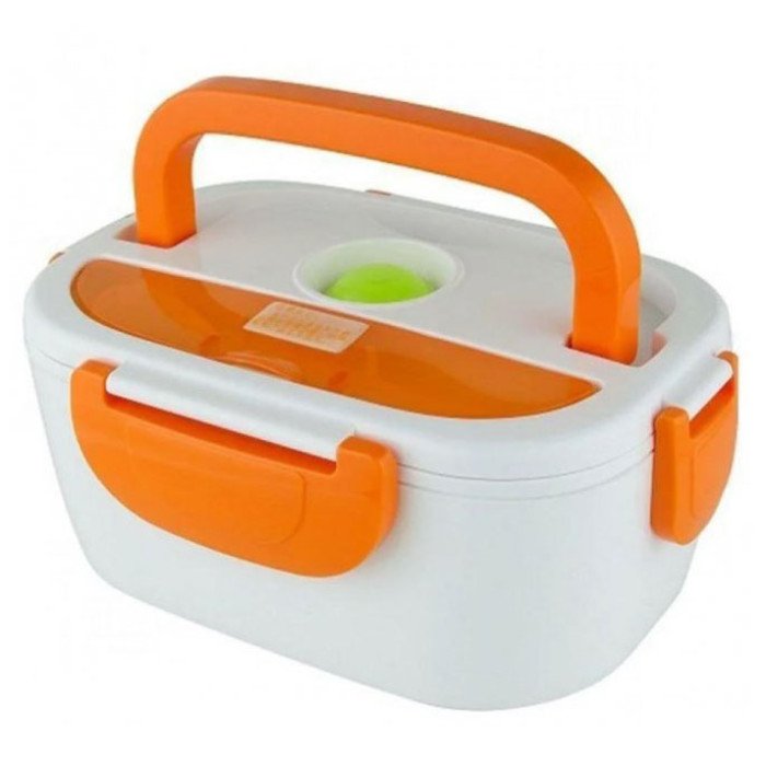 Ланч бокс електричний із підігрівом Lunch Heater 220V Pro, контейнер для їжі з відсіками. Колір: помаранчевий