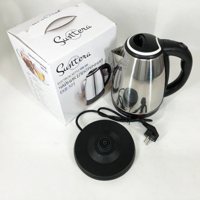 Електрочайник Suntera EKB-301 1500 Вт, гарний електричний чайник, електронний чайник, дисковий чайник