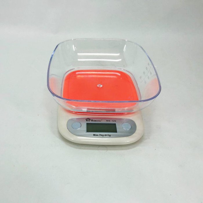 Ваги кухонні DOMOTEC MS-125 Plastic, електронні ваги, електронні ваги. Колір: помаранчевий