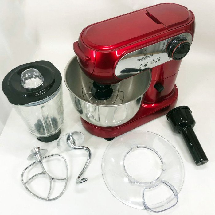 Кухонний комбайн 3 в 1 Crownberg CB-3404 Тістоміс-М'ясорубка-Блендер (2200 Вт)