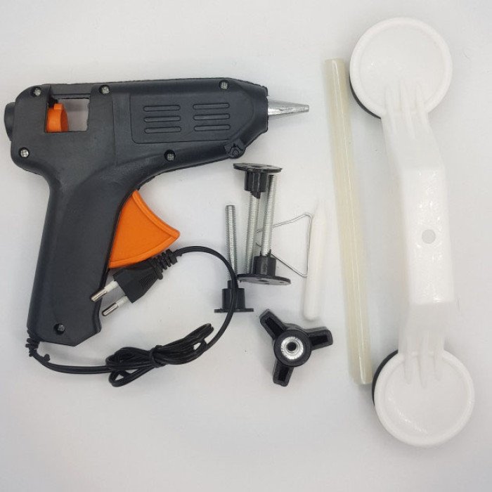 Інструмент для видалення вм'ятин на авто Clefers Pops-a-Den- Рихтування своїми руками - Клей, Пістолет, Присоска в комплекті