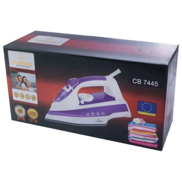 Праска парова з керамічним покриттям Crownberg CB-7445, праска-очисник, праска електрична