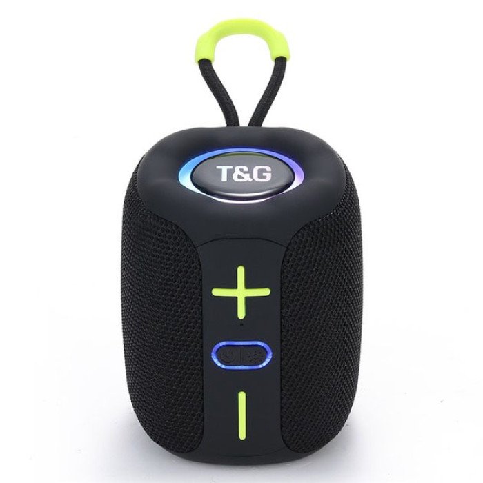 Портативна Bluetooth колонка TG658 8W з RGB підсвічуванням, Бездротова колонка потужна. Колір: чорний