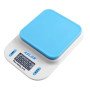 Ваги кухонні 109, 2 кг (0.1 г), термометр, електронні ваги для продуктів. Колір: блакитний