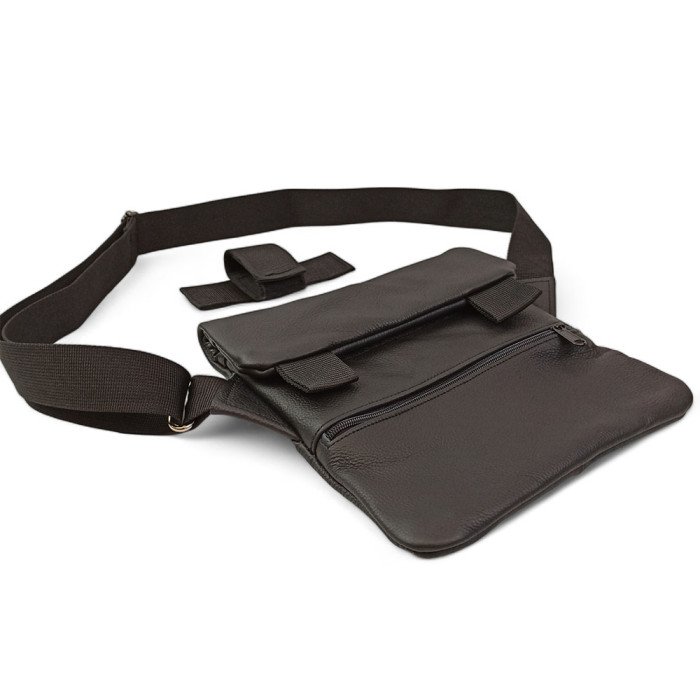 Набір 2В1. Шкіряна сумка з кобурою + ліхтарик професійний POLICE BL-X71-P50