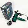 Фен для укладання та сушіння волосся Rainberg RB-2211 + насадка-концентратор, гарний потужний фен. Колір: зелений